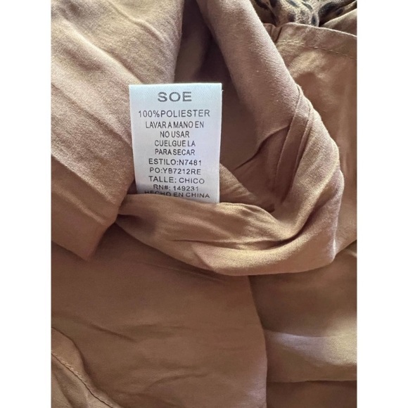 Kori America Pink Blush Taupe Leopard Print Chiffon size small Dress - Picture 9 of 11